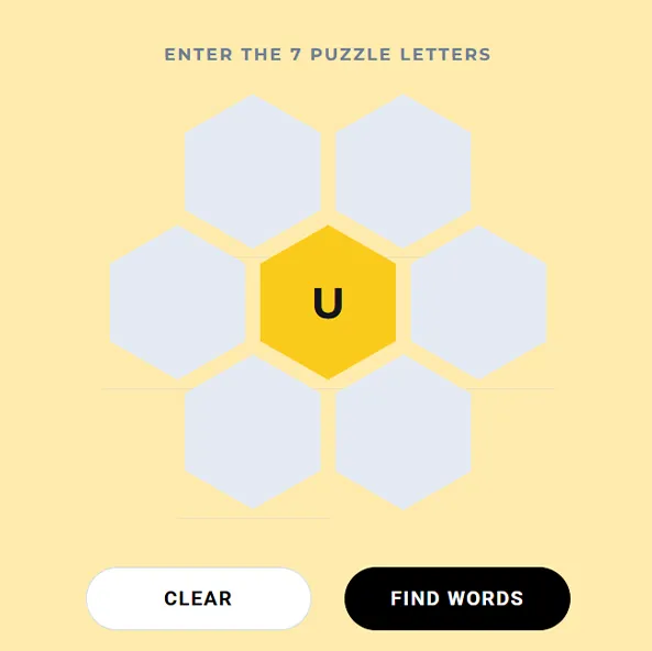 How to use the Spelling Bee solver Step 1