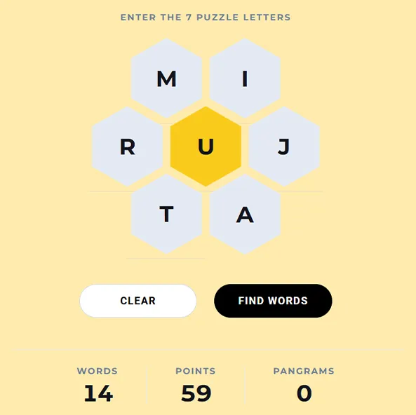 How to use the Spelling Bee solver Step 3