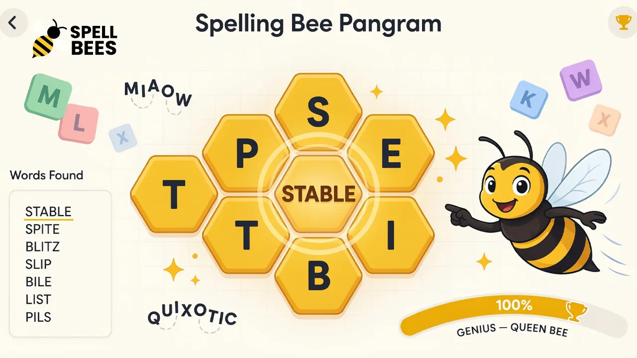 Spelling Bee Pangram - what it is , rules and tips explained